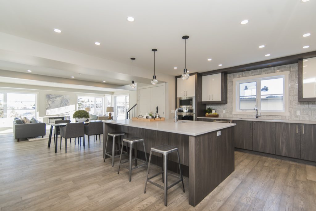 Home remodel picture showing a beautiful kitchen which has mulitpurpose